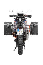  Komplettset ZEGA Evo 31/38 - Graue Halterung inklusive - Schwarz eloxiert Seitenkoffer