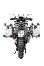  ZEGA Evo X mit Versatz 38/38 - Grauer Halter inklusive - Grau eloxiert Seitenkoffer