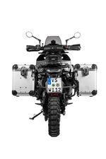  ZEGA Evo X mit Offset 45/45 - Schwarze Halterung inklusive - Grau eloxiert Seitenkoffer