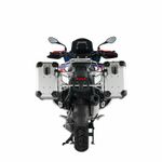  Komplettset ZEGA Evo 38/38 - Schwarze Halterung enthalten - Grau eloxiert Seitenkoffer