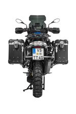  Komplettset ZEGA Evo 31/38 - Graue Halterung inklusive - Schwarz eloxiert Seitenkoffer