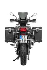  ZEGA Evo X mit Versatz 38/38 - Grauer Halter inklusive - Schwarz eloxiert Seitenkoffer