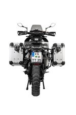  Komplettset ZEGA Evo 31/38 - Schwarze Halterung inklusive - Grau eloxiert Seitenkoffer