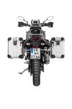  Komplettset ZEGA Evo 38/45 - Grauer Halter inklusive - Grau eloxiert Seitenkoffer