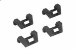 Kit de fixare Bagajerie Crochet couvercle valises x 4 Noir