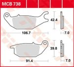 Organische Basis Bremsbeläge