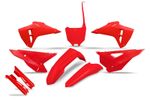 Kit plastiques complet avec protections de fourche - rouge