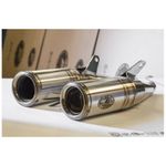  Double conical stainless steel snakes - titanium stainless steel tip Silencer