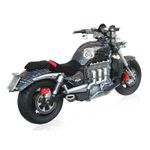 Silencieux inox aluminium noir - embout inox carbone