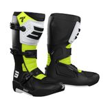 Bottes cross RACE 4 - BLACK WHITE NEON YELLOW 2023