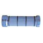 Poignées de guidon 866 Chrome/Bleu 24-28