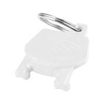  WHITE NUMBER PLATE Key ring
