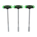  T-handle socket set, 3 pcs, 8 - 13 mm Screwdriver