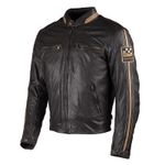 Blouson Moto ACE - cuir RAG marron