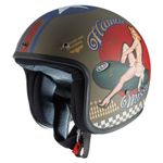 Casque jet JET CLASSIC PINUP MILI BM