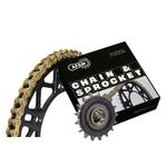 Kit chaine 525 Type Acier Premium avec pignon silencieux