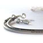  SPEEDBRAKES Aviation Stainless Steel/Gold Banjo Brake hose kit