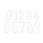 Race number 7 stickers (set of 3 - 14 x 7 cm) White