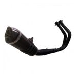 Ligne Complète "BLACK EDITION" HOMOLOGUEE 2-1 COLLECTEUR INOX SILENCIEUX FULL CARBONE