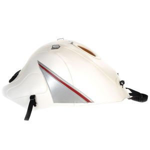 Blanc/Déco Argent et Rouge foncé