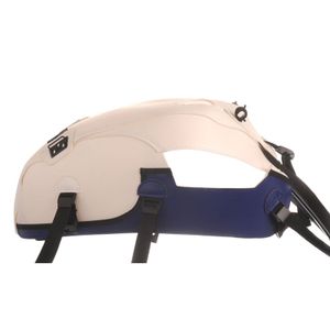 Blanc/Baltique/Liseré Noir