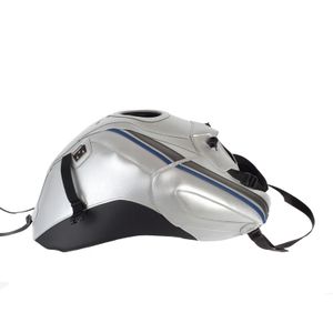 Gris argent/Déco espace/Liseré Bleu baltique