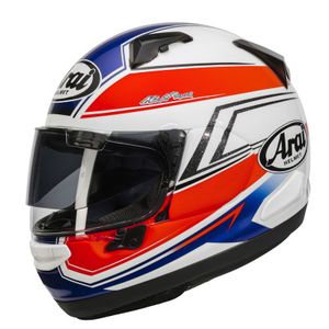 arai chaser-x shaped red helmet Quantum-X Wave feeds two central 10 mm intake ports ARAI Chaser-X Competition Red Helmet