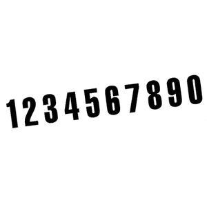 0 à 9 160x75mm noir