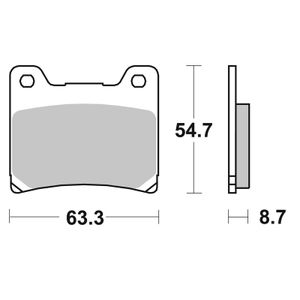 555HS Sinter Métal Fritté avant