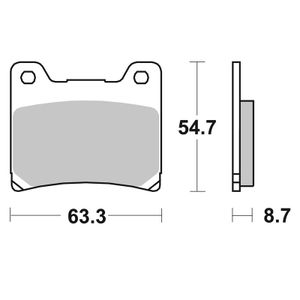 555LS Sinter Métal Fritté arrière