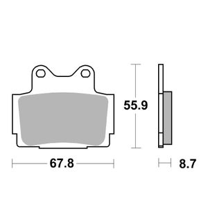 570HS Sinter Métal Fritté avant