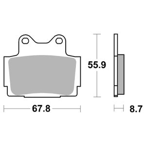570LS Sinter Métal Fritté arrière