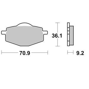575LS nter Métal Fritté avant/arrière (selon modèle)