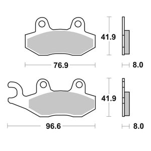 611LS Sinter Métal Fritté arrière