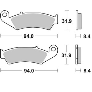 623LS Sinter Métal Fritté arrière