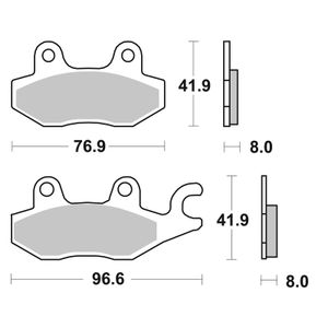638LS Sinter Métal Fritté arrière