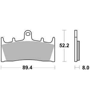 686HS Sinter Métal Fritté avant