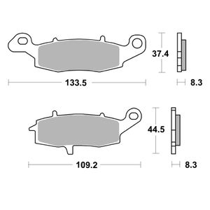 704LS Sinter Métal Fritté arrière