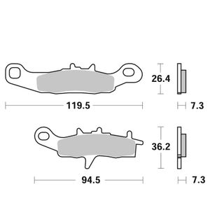 726SI Sinter Métal Fritté Racing avant