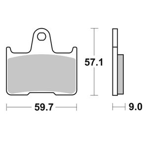 765LS Sinter Métal Fritté arrière