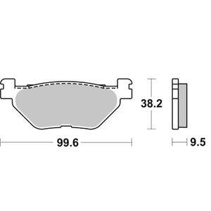 769LS Sinter Métal Fritté arrière