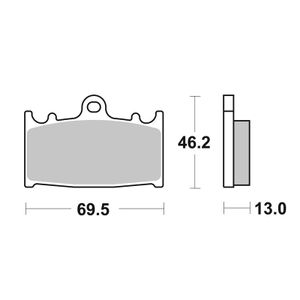 789LS Sinter Métal Fritté arrière