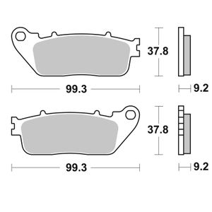 862LS Sinter Métal Fritté arrière