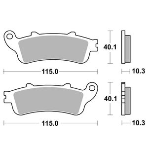 880LS Sinter Métal Fritté Arrière