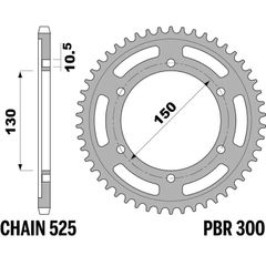Gehärtetes Kettenrad C45 Stahl 300 - 525