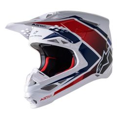 SUPERTECH S-M10 - CARBON META2 - WHITE RED BLUE GLOSSY 2023