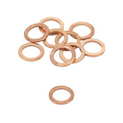 ANELAS DE COBRE PLANO DIÂMETRO 8x12 1 mm EMBALAGEM 10 PEÇAS SÉRIE PRO