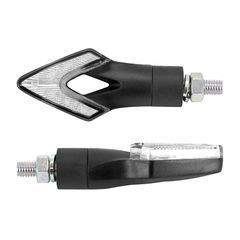 MOTO IWA 7 LEDS AVANTS 2 ARRIERES BASE ABS TRANSPARENT - MAT L 80mm - H 35mm 20mm HOMOLOGUE CE PAIRE