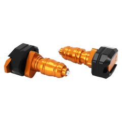 TAMPON PROTECTION MOTO ALU CNC ANODISE ORANGE - D 8mm PAIRE