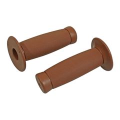 MOTO ON ROAD VINTAGE NORWICH CARAMEL CLOSED END 125mm PAIRE